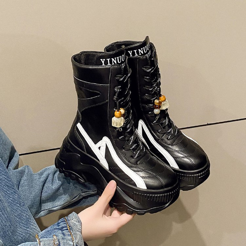 New Women 8CM Chunky Mid-Calf  - Motorcycle Chain review and price